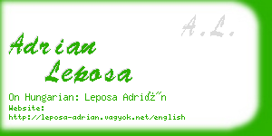 adrian leposa business card